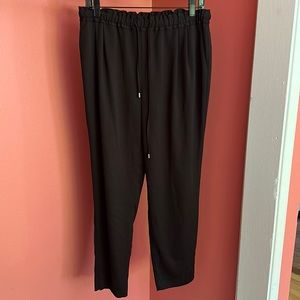 Zara black elastic waist pants. Size L